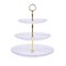 12&#x22; Clear 3 Tier Crystal Plastic Round Cupcake Holder